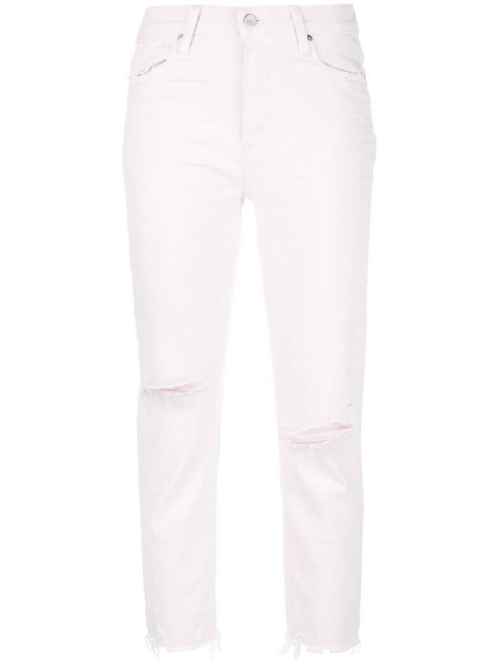 Paige Hoxton Slim Crop Jeans - Pink