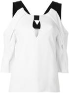 Roland Mouret Robyn Top, Size: 8, White, Spandex/elastane/acetate/viscose