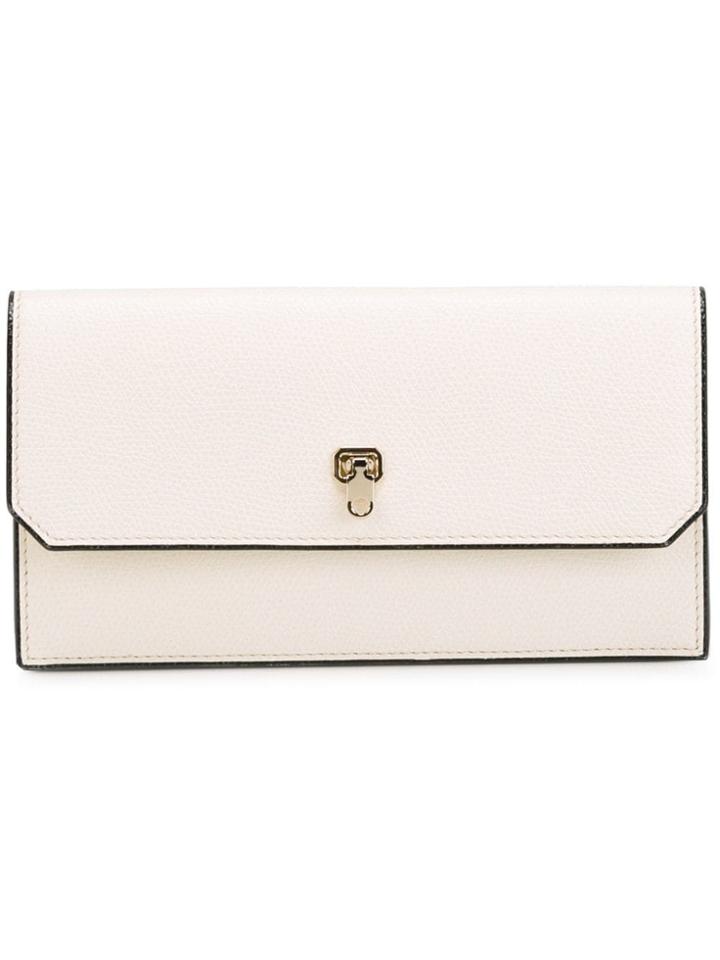 Valextra Clasp Wallet - White