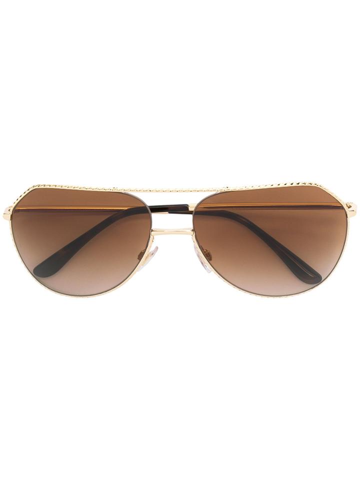 Dolce & Gabbana Eyewear Aviator Sunglasses - Yellow & Orange