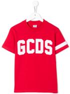 Gcds Kids Teen Logo Patch T-shirt - Red
