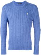 Polo Ralph Lauren Cable Knit Sweater, Men's, Size: Xl, Blue, Cotton