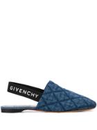 Givenchy Rivington Slingback Denim Mules - Blue
