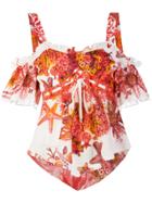 Roberto Cavalli Coral Print Blouse - Red