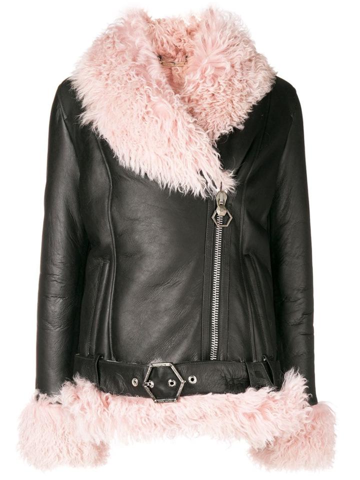 Philipp Plein Shearling Lined Jacket - Black