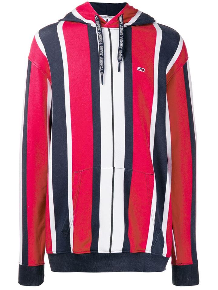 Tommy Jeans Striped Hoodie - Blue
