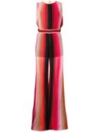 M Missoni Striped Jumpsuit - Red