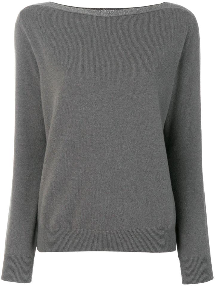 Fabiana Filippi Boat Neck Jumper - Grey