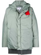 Oamc Hooded Midi Padded Coat - Green
