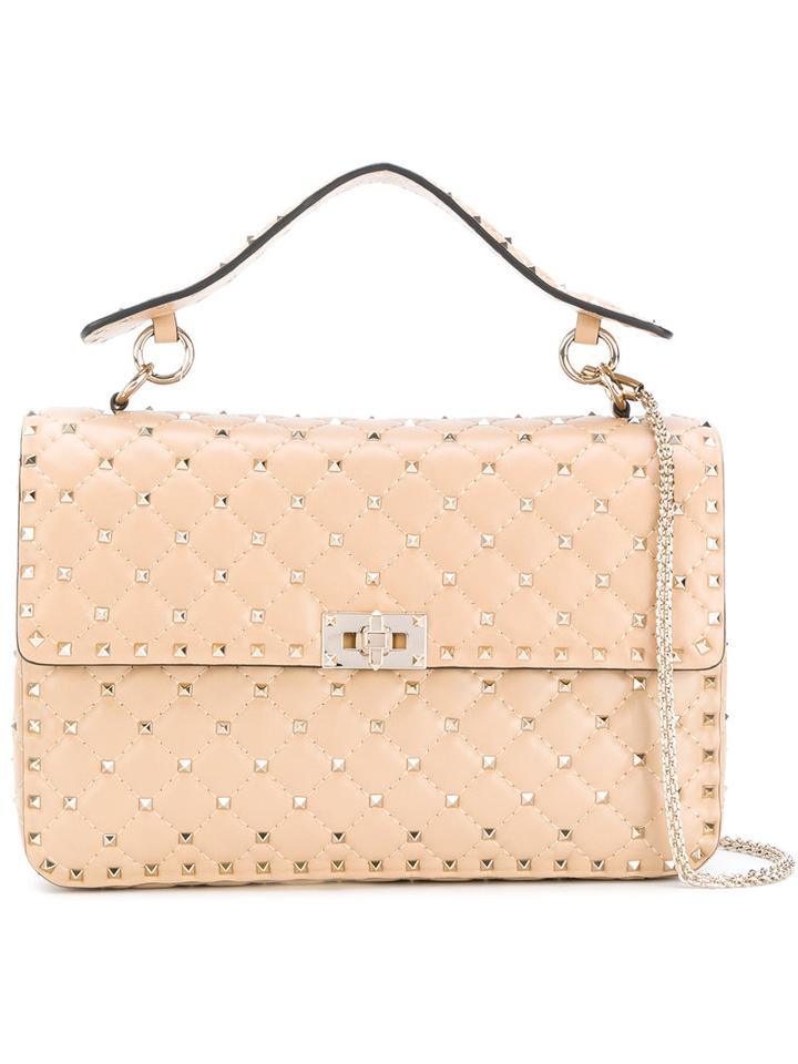 Valentino - Valentino Garavani Rockstud Spike Crossbody Bag - Women - Calf Leather - One Size, Nude/neutrals, Calf Leather