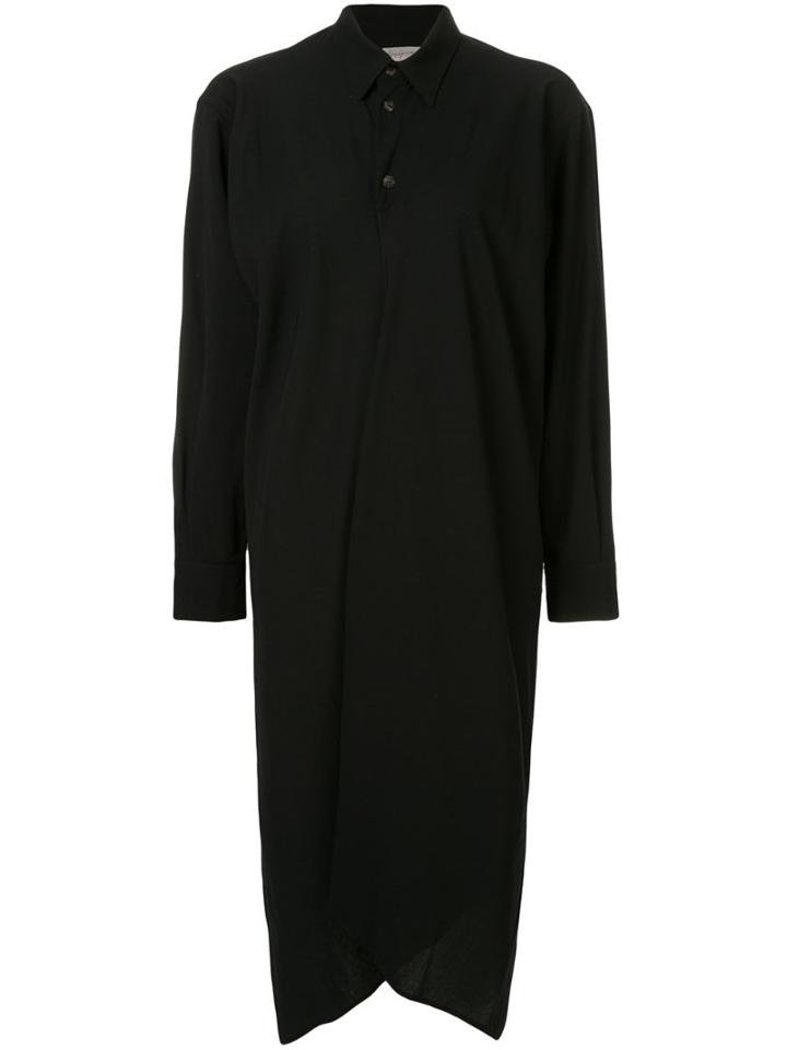 Yohji Yamamoto Pre-owned Backless Button-up Dress - Black