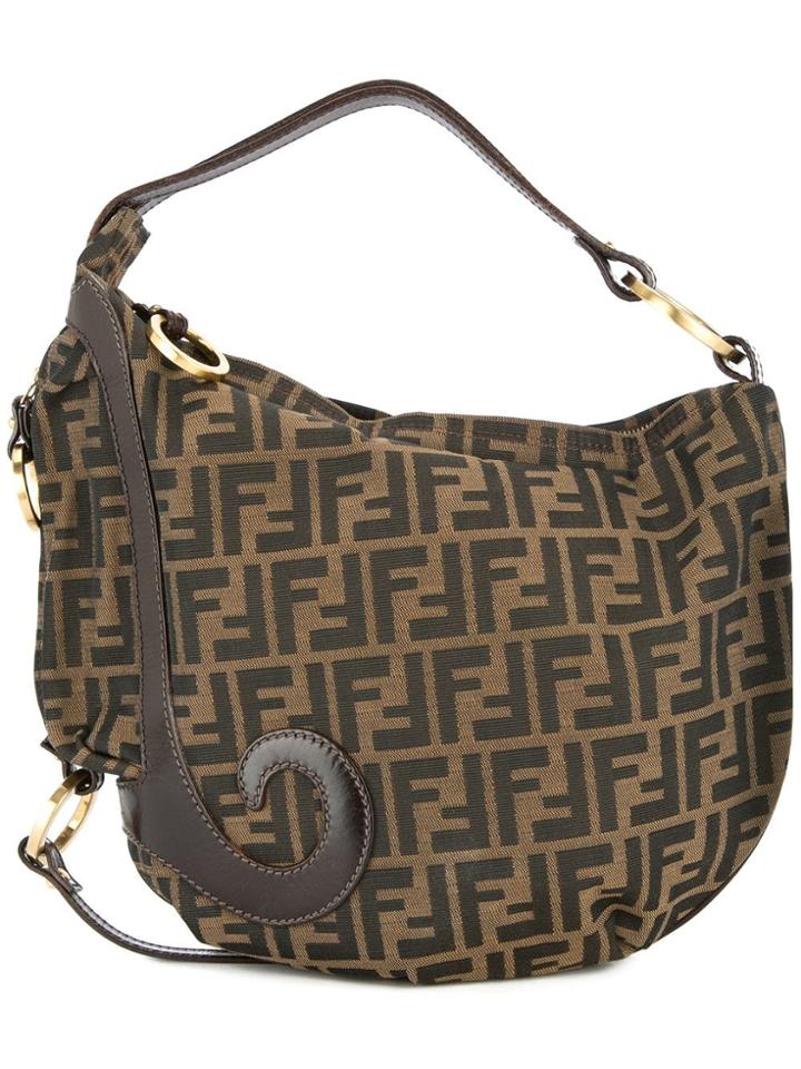 Fendi Vintage Fendi Zucca Logos Hand Bag - Brown