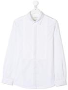 Paul Smith Junior Teen Pleated-bib Shirt - White
