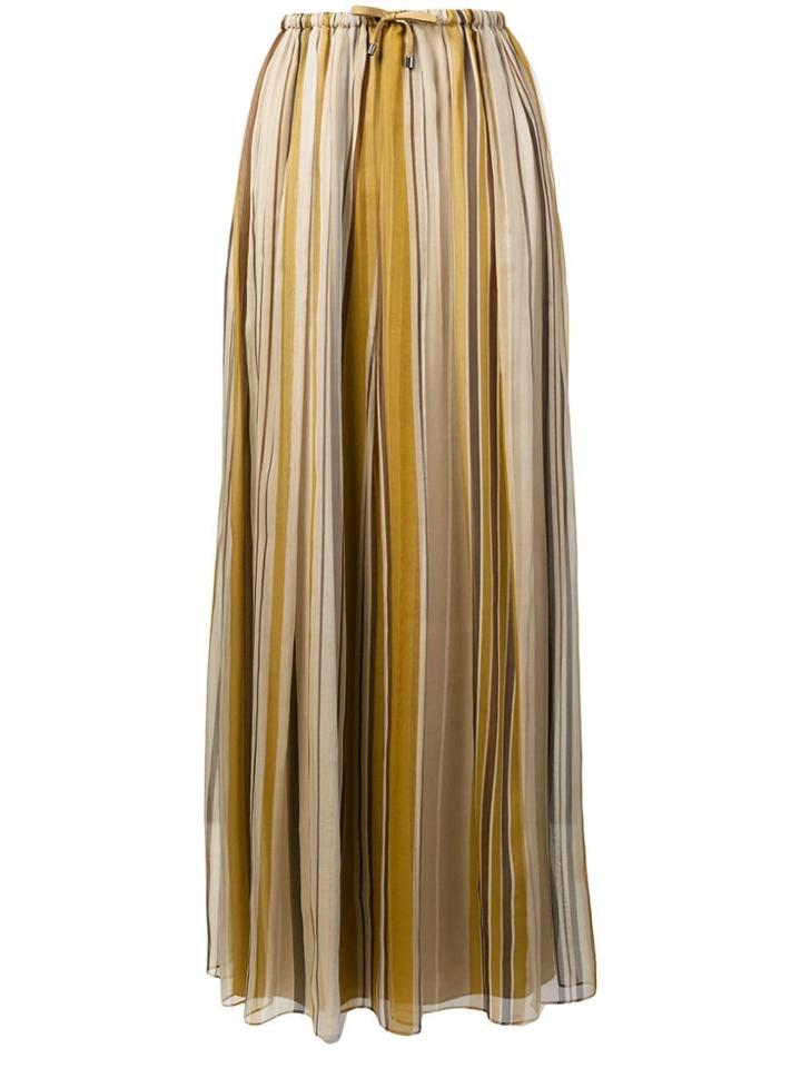 Brunello Cucinelli Striped Straight Skirt - Neutrals