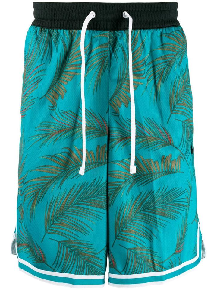 Nike Palm Tree Print Track Shorts - Green