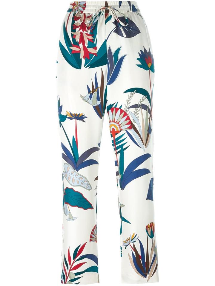 Tory Burch Floral Print Trousers