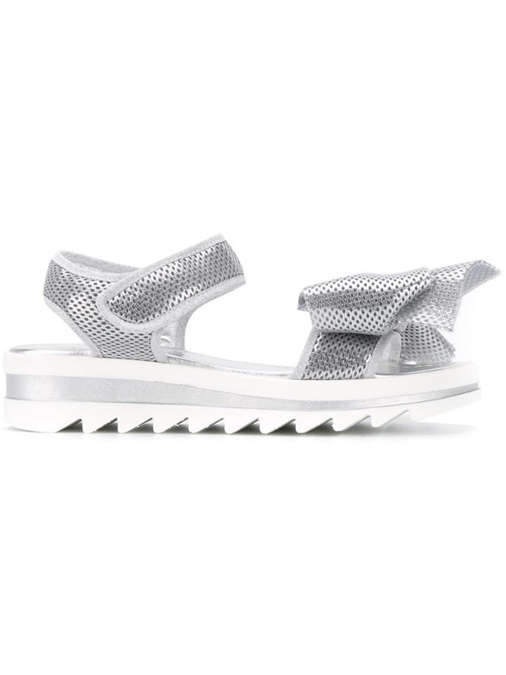Simonetta Teen Bow Sandals - Metallic