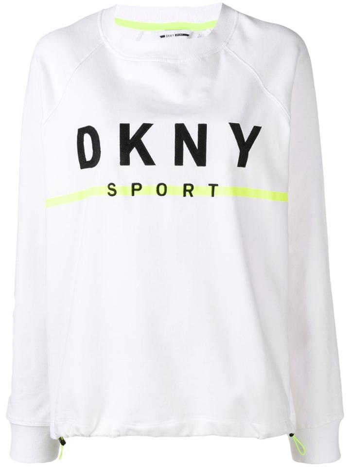 Dkny Logo Print Sweatshirt - White