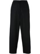 Barena Cropped Tailored Trousers, Women's, Size: 46, Black, Cotton/polyamide/virgin Wool