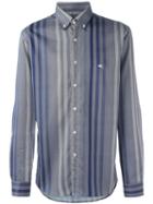 Etro Striped Shirt, Size: 42, Blue, Cotton