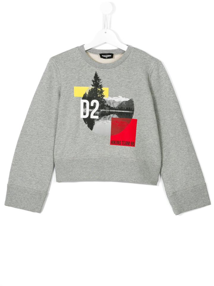 Dsquared2 Kids Hiking Team Print Sweatshirt - Grey