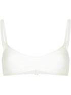 Peony Gardenia Ruched Bralette - White