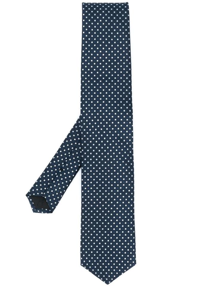 Boss Hugo Boss Square Print Tie - Blue