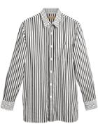 Burberry Dot And Stripe Print Shirt - Nude & Neutrals