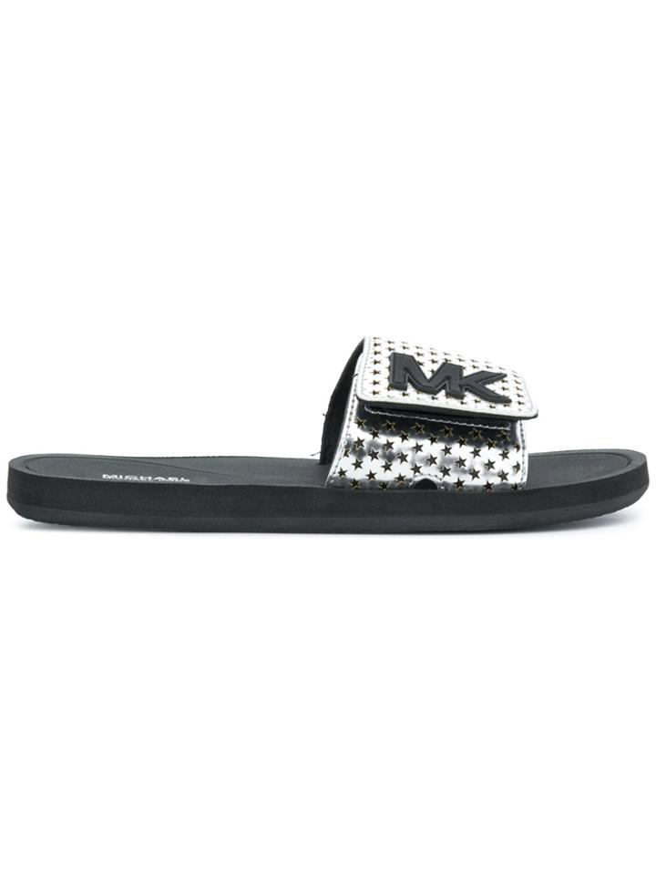 Michael Michael Kors Mk Metallic Slides