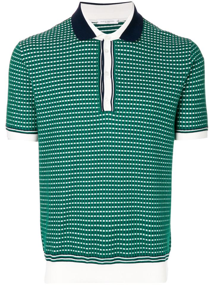 Paolo Pecora Check Patterned Polo Shirt - Green