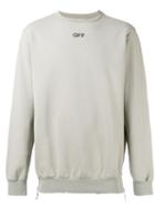 Off-white 'off' Print Sweatshirt, Men's, Size: Small, Grey, Cotton