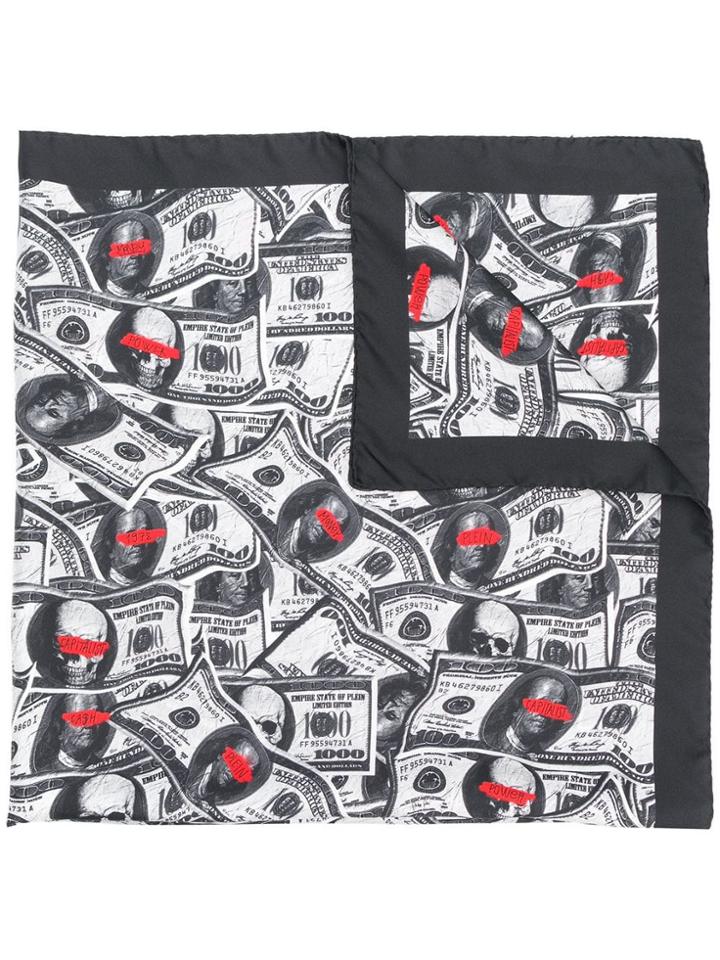 Philipp Plein Dollar Foulard Scarf - Black
