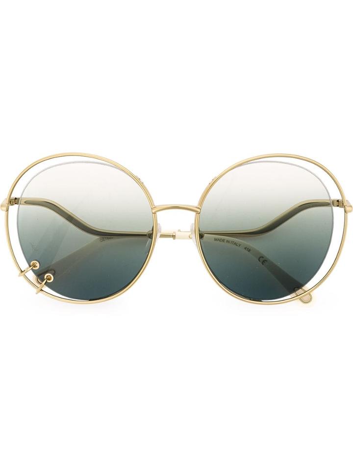 Chloé Eyewear Carlina Round-frame Sunglasses - Gold