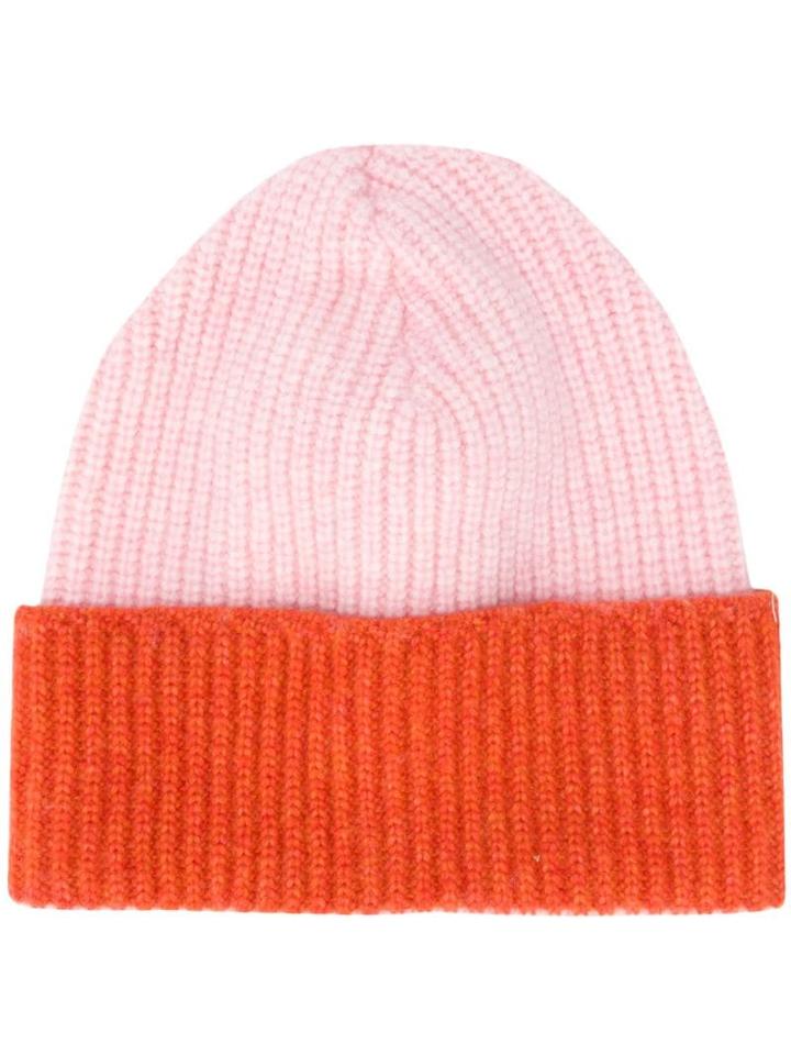 Baum Und Pferdgarten Two-tone Knitted Beanie - Orange