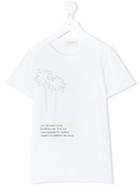 Paolo Pecora Kids - Palm Tree Print T-shirt - Kids - Cotton - 8 Yrs, White