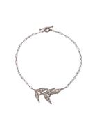 Cathy Waterman Five Leaf Wheat Charm Bracelet - Silver