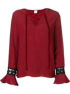 Pinko Plait Fastened Blouse - Red