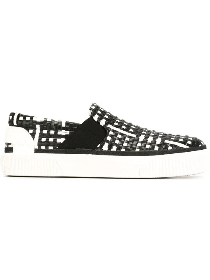 Lanvin Pull-on Slip-on Sneakers, Men's, Size: 7, Black, Calf Leather/rubber