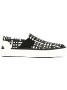 Lanvin Pull-on Slip-on Sneakers, Men's, Size: 7, Black, Calf Leather/rubber