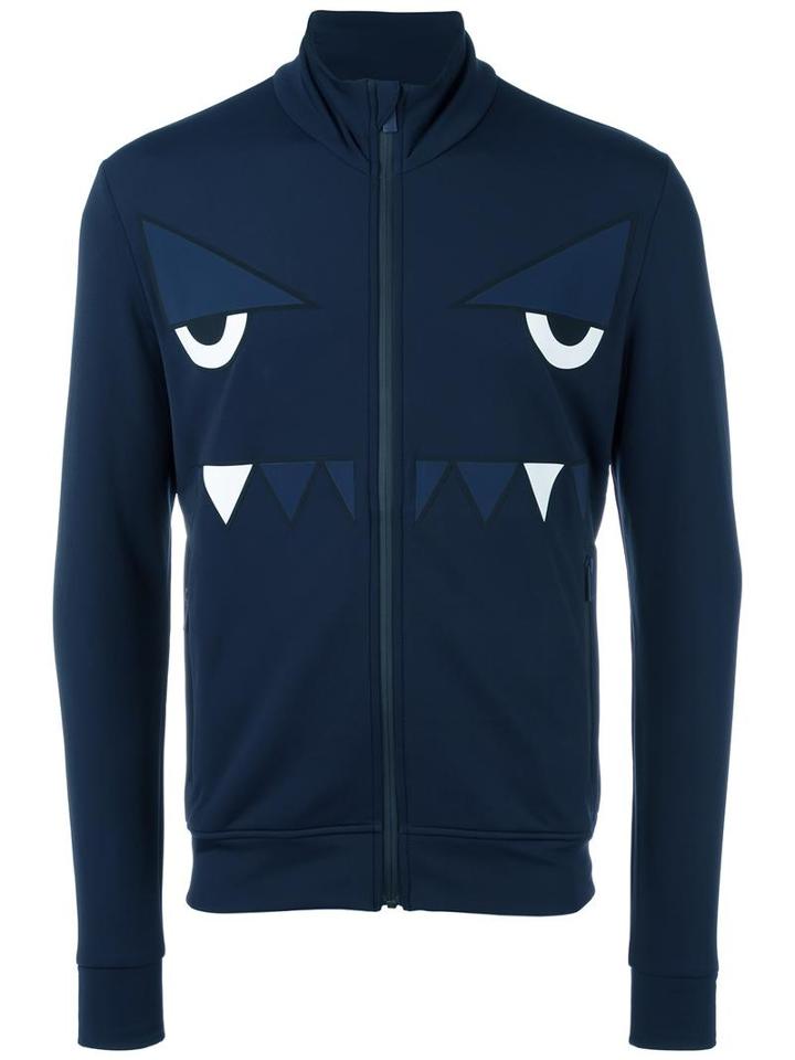 Fendi - Bag Bugs Zip Sweashirt - Men - Polyamide/spandex/elastane - 48, Blue, Polyamide/spandex/elastane