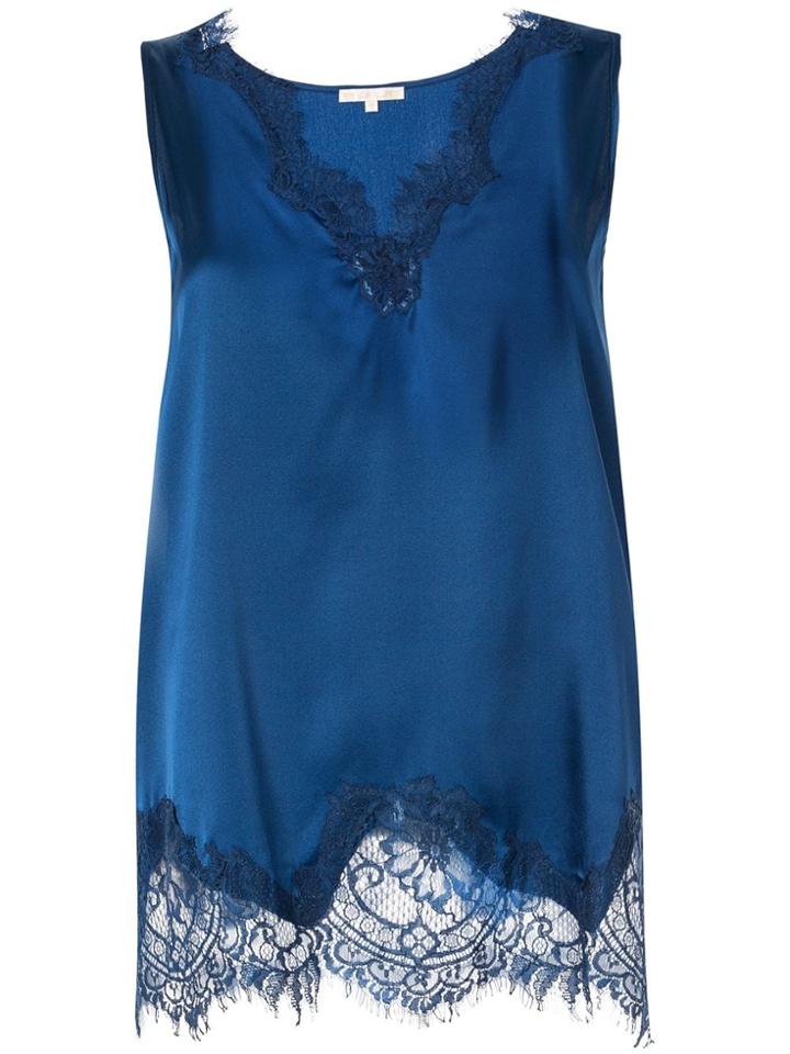 Gold Hawk Lace Detail Top - Blue