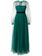 No21 - Open Back Tulle Gown - Women - Polyamide/viscose - 44, Green, Polyamide/viscose