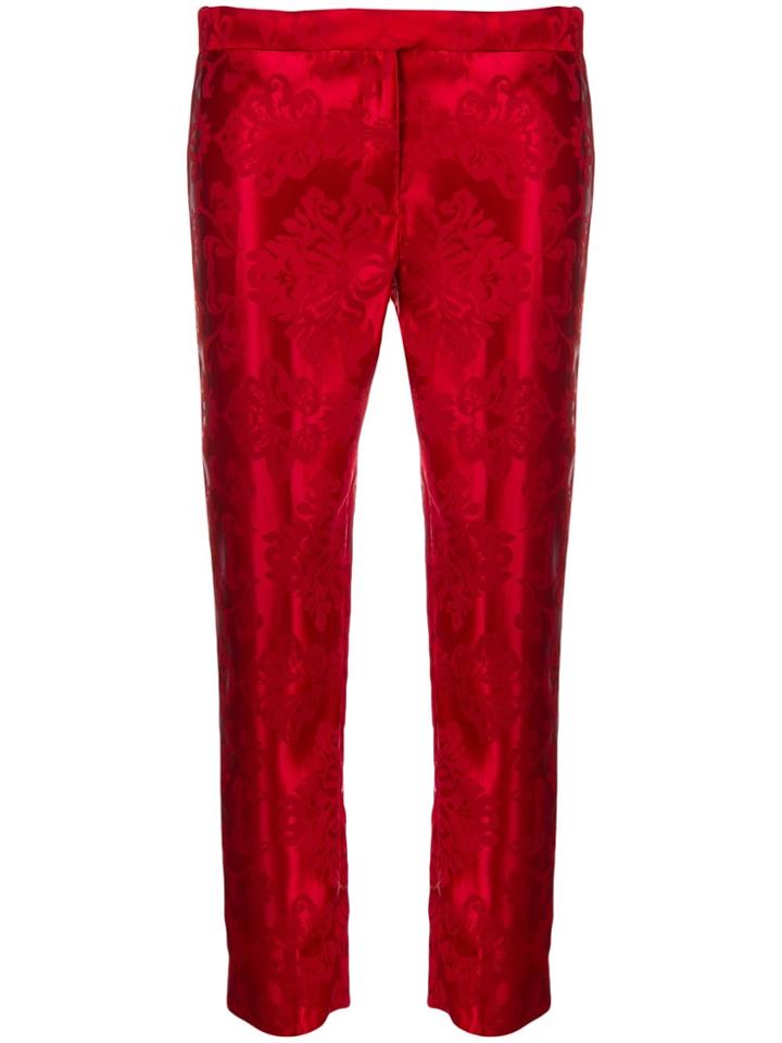 Ann Demeulemeester Floral Embroidered Skinny Trousers