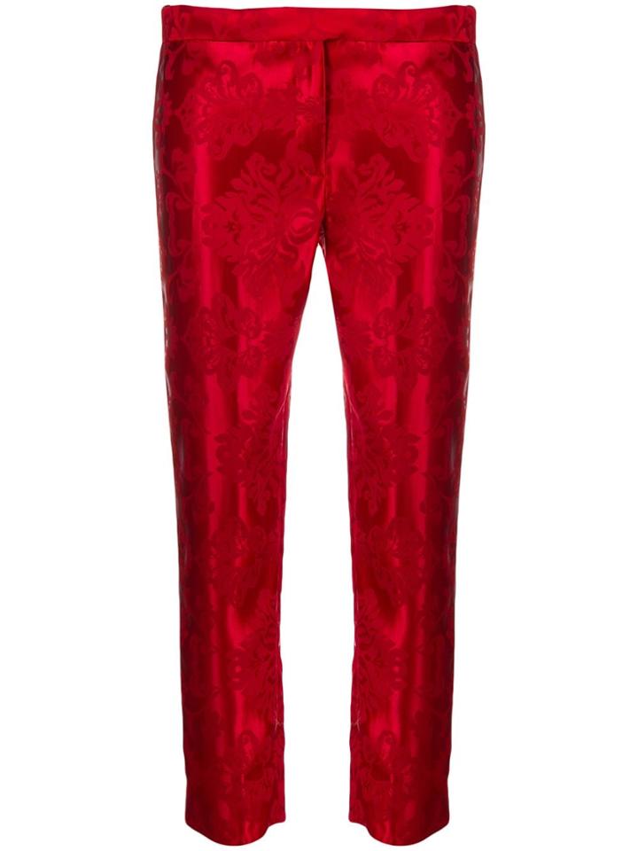 Ann Demeulemeester Floral Embroidered Skinny Trousers