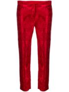 Ann Demeulemeester Floral Embroidered Skinny Trousers