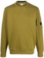 Cp Company Lens Crew-neck Sweatshirt - Green