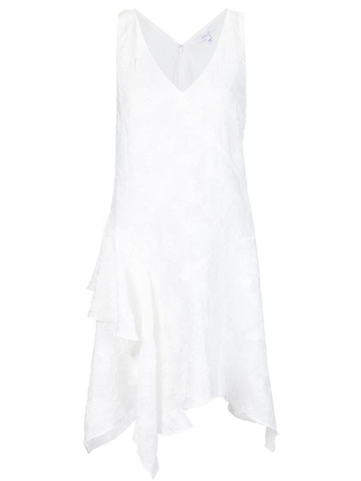 Derek Lam 10 Crosby Textured Ruffle Detail Dress