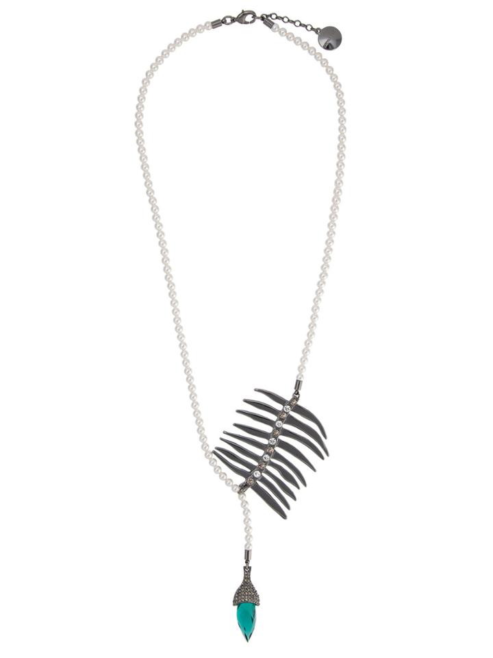 Camila Klein Pearl Embellished Necklace - Metallic