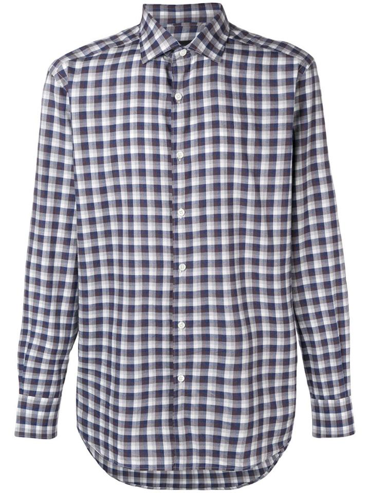 Ermenegildo Zegna Checked Shirt - Blue