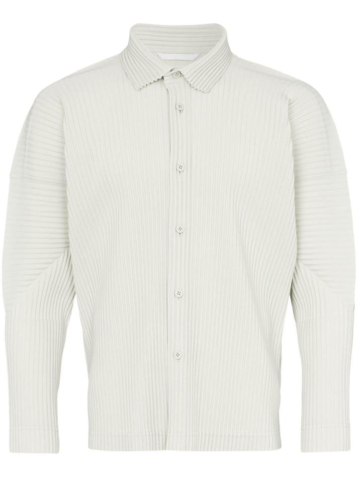 Homme Plissé Issey Miyake Ribbed Shirt - Grey